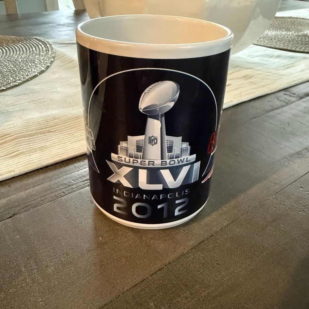 Super Bowl XLVI Indianapolis 2012 Black Mug